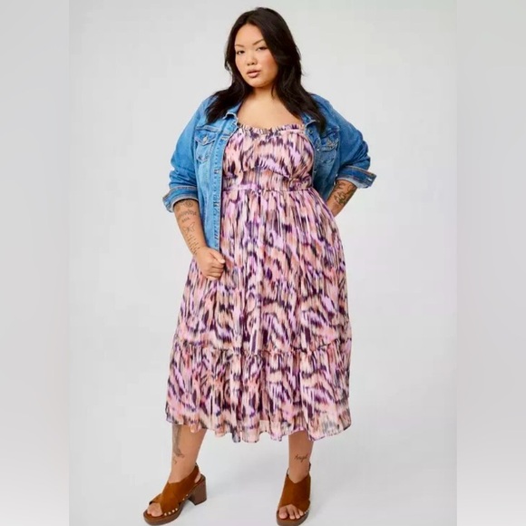 Torrid Midi Chiffon Sleeveless Tiered Dress - Size 2X - NWT! - Picture 7 of 10